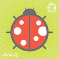Lady bug icon Ã¢â¬â stock illustration Royalty Free Stock Photo